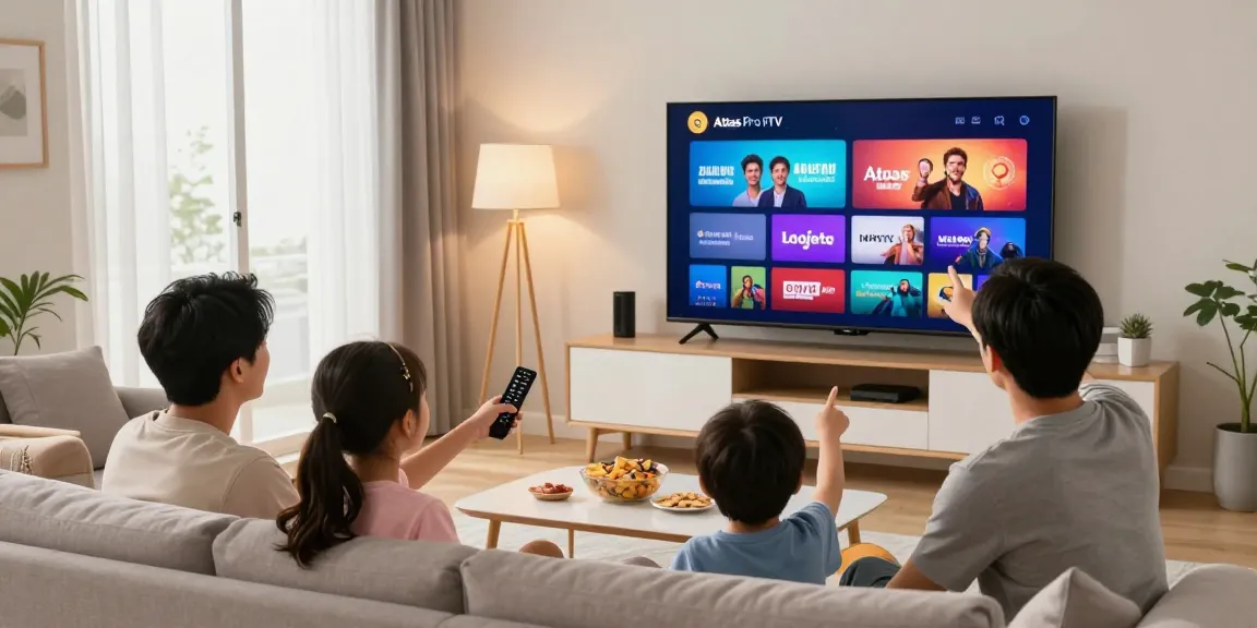 Profitez des chaînes en direct avec atlas pro iptv dans un salon confortable et accueillant